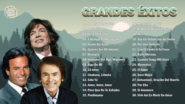 JULIO IGLESIAS, CAMILO SESTO, RAPHAEL MIX 30 SUPER ÉXITOS ROMÁNTICOS DEL RECUERDO