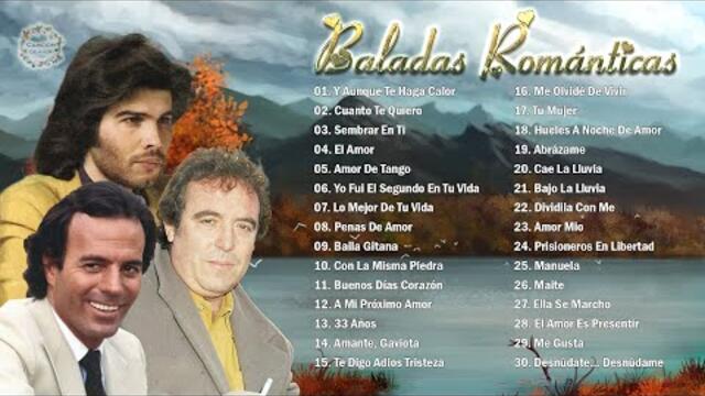 JULIO IGLESIAS, DYANGO, MIGUEL GALLARDO MIX 30 SUPER ÉXITOS ROMÁNTICOS DEL RECUERDO