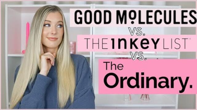 Good Molecules vs. The Inkey List vs. The Ordinary- Niacinamide, Vitamin C, Exfoliants- Review