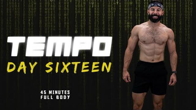 45 MInute Full Body Dumbbell Workout  |  TEMPO PROGRAM - DAY 16