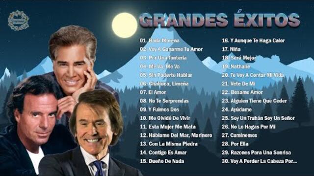 BALADAS ROMÁNTICAS EN ESPAÑOL - JULIO IGLESIAS, RAPHAEL, JOSÉ LUIS RODRÍGUEZ ÉXITOS ROMÁNTICOS
