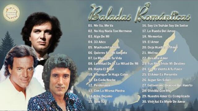JULIO IGLESIAS, DANNY DANIEL, CAMILO SESTO MIX 30 SUPER ÉXITOS ROMÁNTICOS DEL RECUERDO