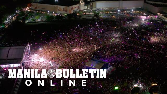 Drone shot taken during Leni-Kiko tandem grand rally in Pampanga