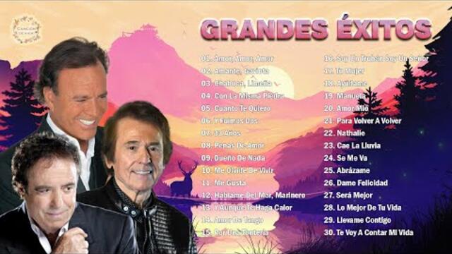 JULIO IGLESIAS, RAPHAEL, DYANGO ÉXITOS SUS MEJORES CANCIONES ROMANTICAS - 30 GRANDES ÉXITOS