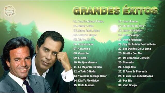 JULIO IGLESIAS Y JOSÉ VELEZ SUS MEJORES EXITOS MIX - VIEJITAS PERO BUENAS ROMÁNTICAS