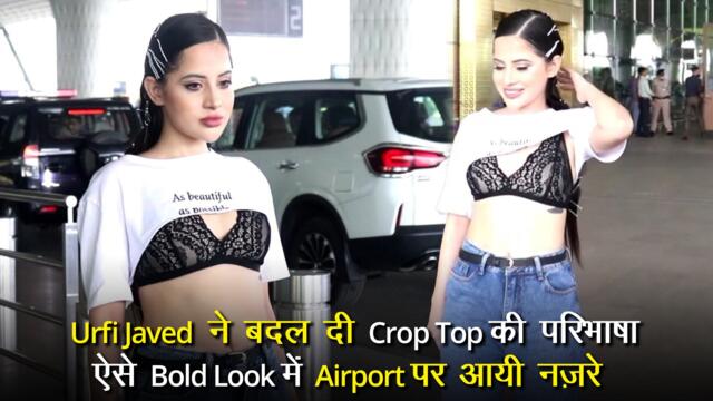 Urfi Javed's Crop Top Gets Shockingly Shorter, Makes Bold Appearance At Airport
