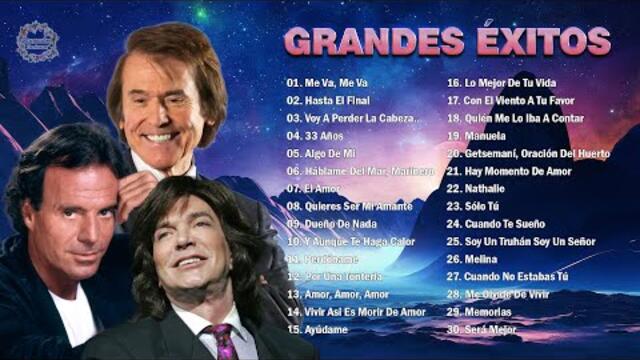 RAPHAEL, JULIO IGLESIAS, CAMILO SESTO EXITOS SUS MEJORES CANCIONES - BALADAS ROMANTICAS
