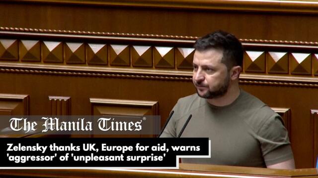 Zelensky thanks UK, Europe for aid, warns 'aggressor' of 'unpleasant surprise'
