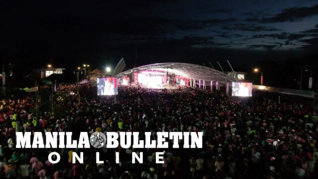 Aerial shots of VP Leni Robredo's grand rally in Agusan del Sur