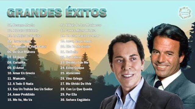 JULIO IGLESIAS Y JOSÉ VELEZ ÉXITOS SUS MEJORES CANCIONES ROMANTICAS - 30 GRANDES ÉXITOS