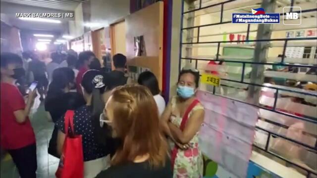 People in Batasan, Quezon City are still trying to cast their vote as 7PM deadline nears