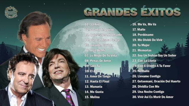 JULIO IGLESIAS, CAMILO SESTO, DYANGO ÉXITOS SUS MEJORES CANCIONES ROMANTICAS - 30 GRANDES ÉXITOS