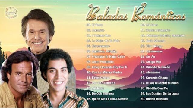 JULIO IGLESIAS, RAPHAEL, JOSÉ VELEZ TODOS SUS 30 GRANDES EXITOS INMORTALES