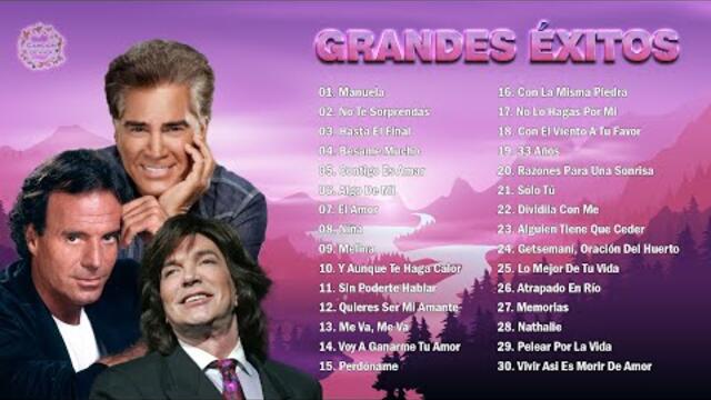 JULIO IGLESIAS, JOSÉ LUIS RODRÍGUEZ, CAMILO SESTO MIX 30 SUPER ÉXITOS ROMÁNTICOS DEL RECUERDO