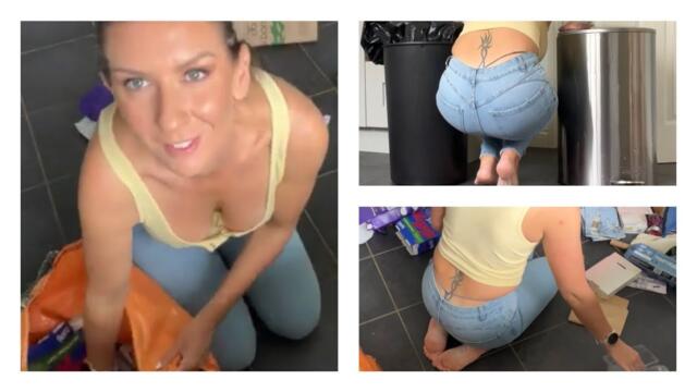 Trash and Recycling Day - Crushing, Ripping and Stomping - Bin Emptying Organise With Me