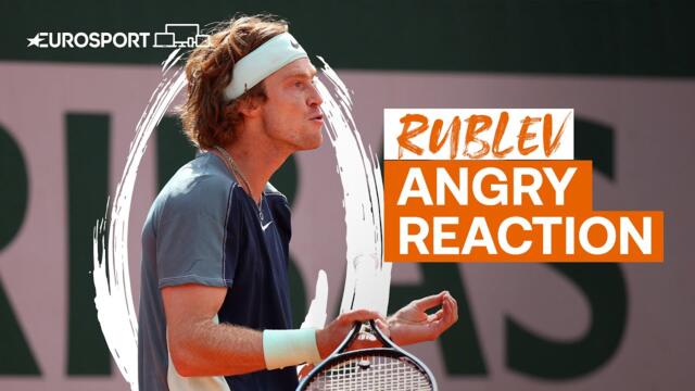 Angry Andrey Rublev lashes out after losing first set | Eurosport Tennis