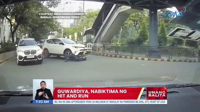 Guwardiya, nabiktima ng hit and run sa Mandaluyong | UB