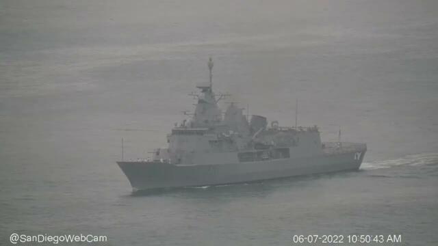 HMNZS Te Mana (F111) Inbound San Diego