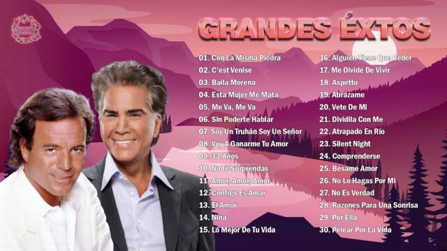 2 HORA DE MÚSICA ROMÁNTICA MÁS HERMOSAS DE JULIO IGLESIAS Y JOSÉ LUIS RODRÍGUEZ