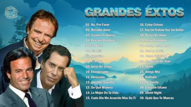 JULIO IGLESIAS, DYANGO, JOSÉ VELEZ ÉXITOS SUS MEJORES CANCIONES ROMANTICAS - 30 GRANDES ÉXITOS