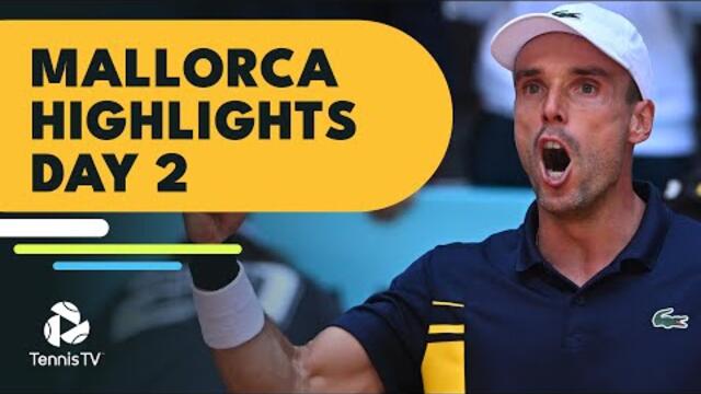 Bautista Agut Faces Daniel; Lopez, Ivashka & More Feature | Mallorca 2022 Day 2 Highlights