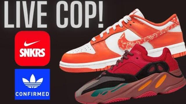 LIVE COP: BROWN PAISLEY SHOCK DROP! NIKE DUNK LOW 'ORANGE PAISLEY' , BARBERSHOP DUNK LOW,