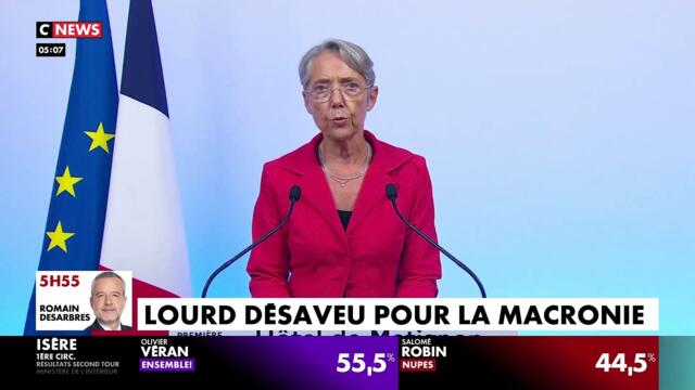 Législatives - Elisabeth Borne peut-elle rester à Matignon, malgré sa réélection hier soir à son poste de députée ? Est-elle la Première Ministre idéa