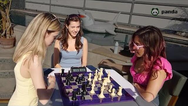 Chess Match vs Andrea Botez BUT LOSER HAS TO JUMP IN THE POOL