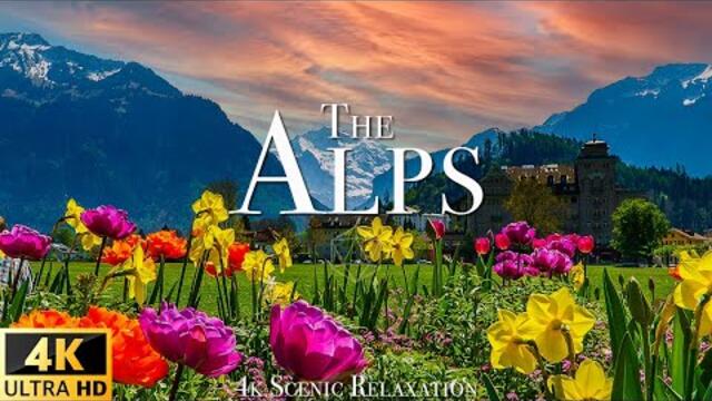 The Alps - Scenic Nature Film With Calming Music  (4K Video Ultra HD)