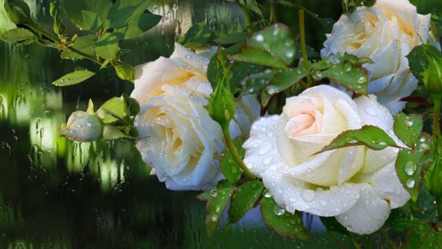 🤍 Бели и жълти рози от моята градина 💛 ♫ (Music by Sergey Grischuk) ♫