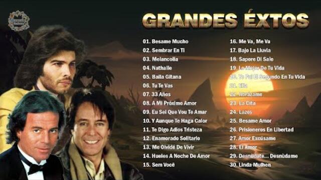 JULIO IGLESIAS, MANOLO OTERO, MIGUEL GALLARDO MIX 30 SUPER ÉXITOS ROMÁNTICOS DEL RECUERDO