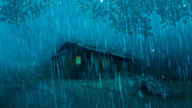 Bruit de Pluie 💦- Pluie et Orage pour Dormir Profondément dans un Chalet de Montagne, dans 5 minutes