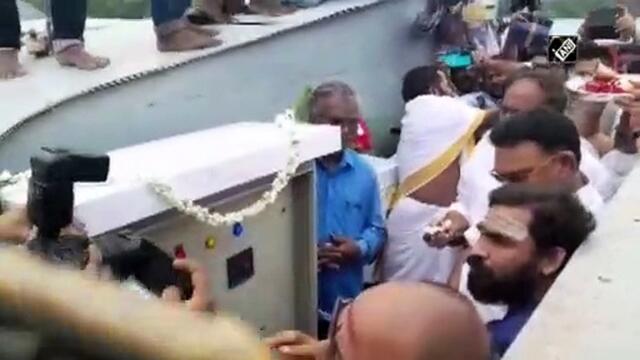 AP: Three crest gates of Srisailam Dam in Nandyal opened amid heavy rains