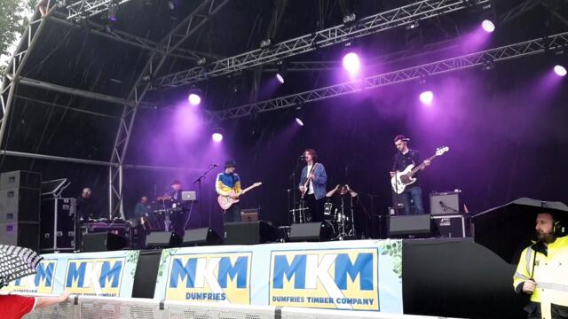 Shambolics on stage at Doonhame