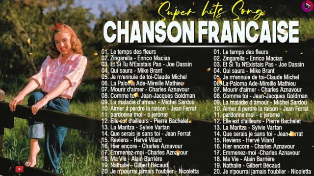Vieilles Chansons Joe Dassin, Michel Sardou, Charles Aznavour, Frédéric François, Pierre Bachelet