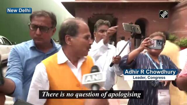 Adhir Chowdhury clarifies his ‘Rashtrapatni’ remark, calls it a mistake