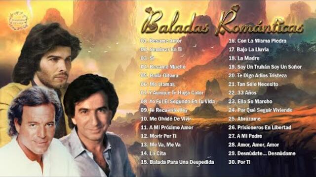 JULIO IGLESIAS, PERALES, MIGUEL GALLARDO MIX 30 SUPER ÉXITOS ROMÁNTICOS DEL RECUERDO