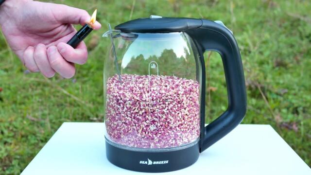 Match Heads vs Glass Electric Kettle | Chain Reaction Experiment