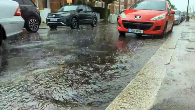 Heavy rain hits Folkestone