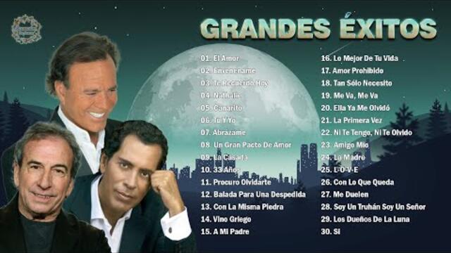 JULIO IGLESIAS, JOSÉ LUIS PERALES, JOSÉ VELEZ SUS GRANDES ÉXITOS BALADAS ROMÁNTICAS INOLVIDABLES