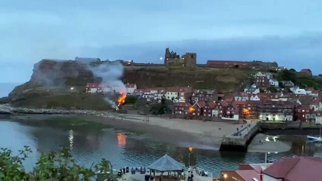Whitby Tate Hill Beach Fire