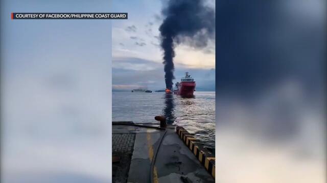 RoRo vessel catches fire in Batangas