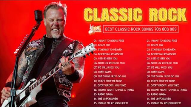 Top 100 Best Classic Rock Songs Of All Time 🔥 Aerosmith, CCR, Scorpions, Guns N’ Roses, Bon Jovi