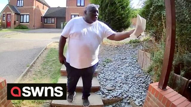 Delivery driver fired after shocking footage emerged of him attacking an “innocent” pet cat with rocks