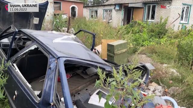 Ukraine military clean up abandoned Russian positions