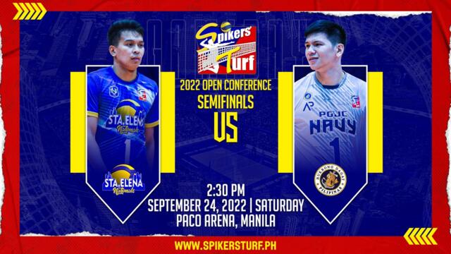 GAME 1 SEPTEMBER 24, 2022 | NU-STA.ELENA NATIONALS vs PGJC-NAVY SEALIONS | 2022 SPIKERS' TURF S5 OPEN CONFERENCE