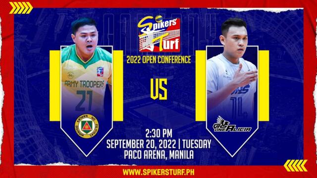 GAME 2 SEPTEMBER 20, 2022 | ARMY-KATINKO TROOPERS vs VNS-ONE ALICIA GRIFFINS | 2022 SPIKERS' TURF S5 OPEN CONFERENCE
