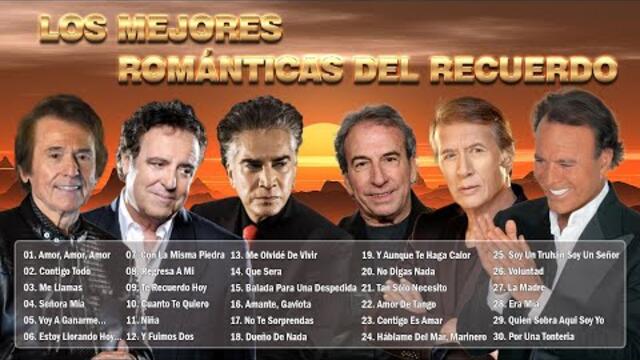 2 HORA DE MÚSICA ROMÁNTICA DE JULIO IGLESIAS, DYANGO, EL PUMA, PERALES, RAPHAEL, NAPOLEÓN