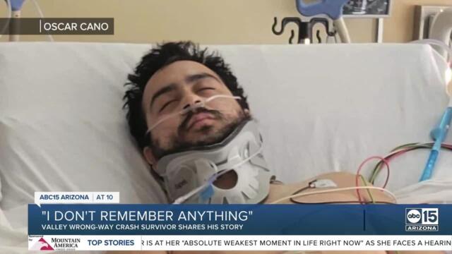Valley man speaks after surviving wrong-way crash