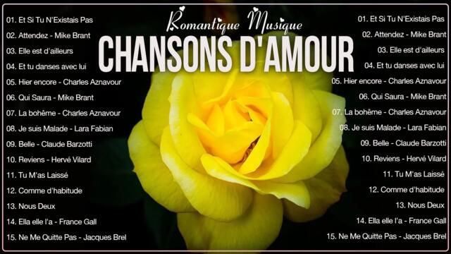 Les Plus Belles Chansons D'Amour Françaises💜Joe Dassin, Mike Brant,Pierre Bachelet,Frédéric François
